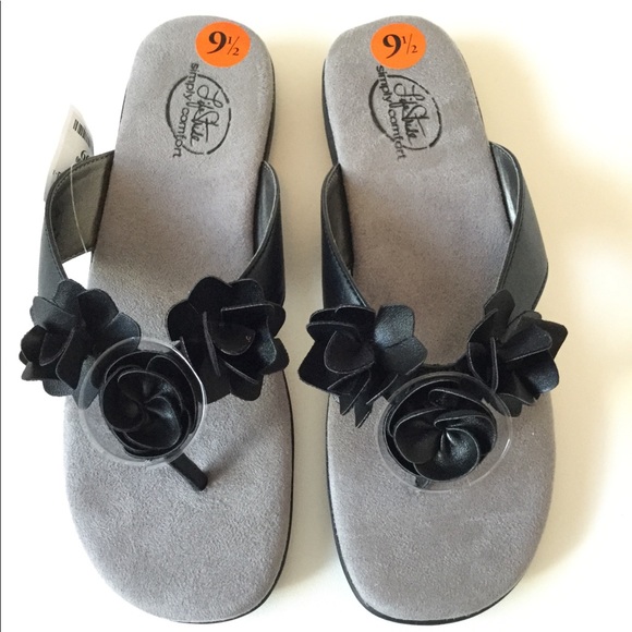 Life Stride Shoes - Life Stride Simply Comfort 9.5 Thong Sandal Black